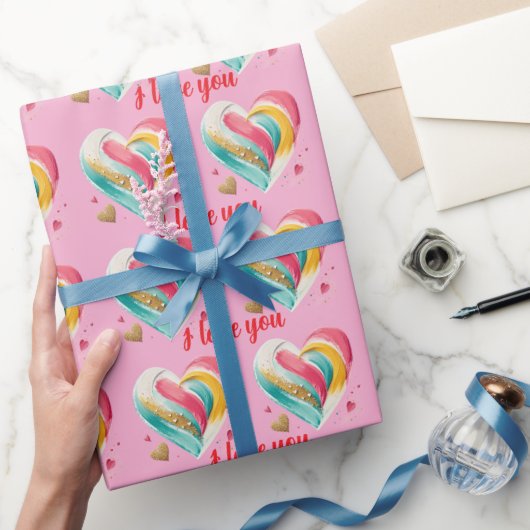 hearts birthday valentine's anniversary   geschenkpapier (Schenken)