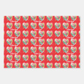 hearts birthday valentine's anniversary geschenkpapier set (Vorderseite 2)