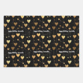 hearts birthday Valentine's Day anniversary Geschenkpapier Set (Vorderseite 2)