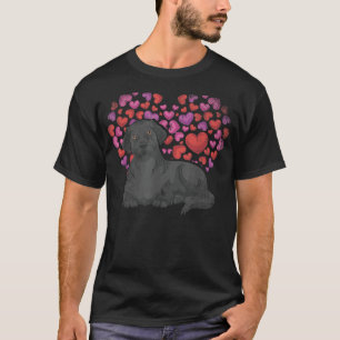Hearts Black Labrador Lover Dog Owner Animal Pet B T-Shirt