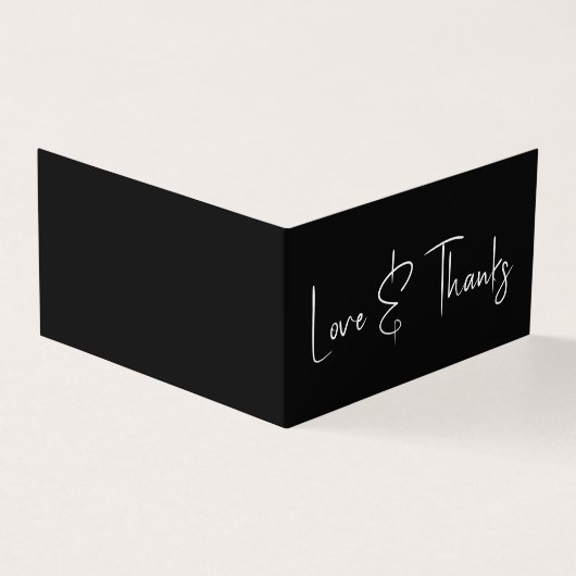 Hearts Black Wedding Kleines Dankeschön Sie bevorz (Vorderseite)