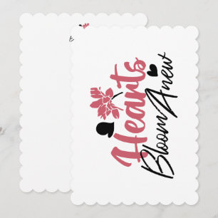Hearts Bloom new - inspirierendes Blumenzitat Feiertagskarte