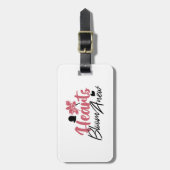 Hearts Bloom new - inspirierendes Blumenzitat Gepäckanhänger (Vorderseite vertikal)