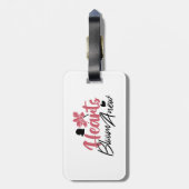 Hearts Bloom new - inspirierendes Blumenzitat Gepäckanhänger (Rückseite vertikal)