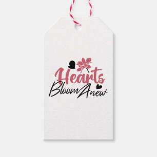 Hearts Bloom new - inspirierendes Blumenzitat Geschenkanhänger