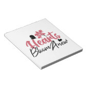Hearts Bloom new - inspirierendes Blumenzitat Notizblock (angewinkelt)