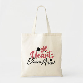 Hearts Bloom new - inspirierendes Blumenzitat Tragetasche