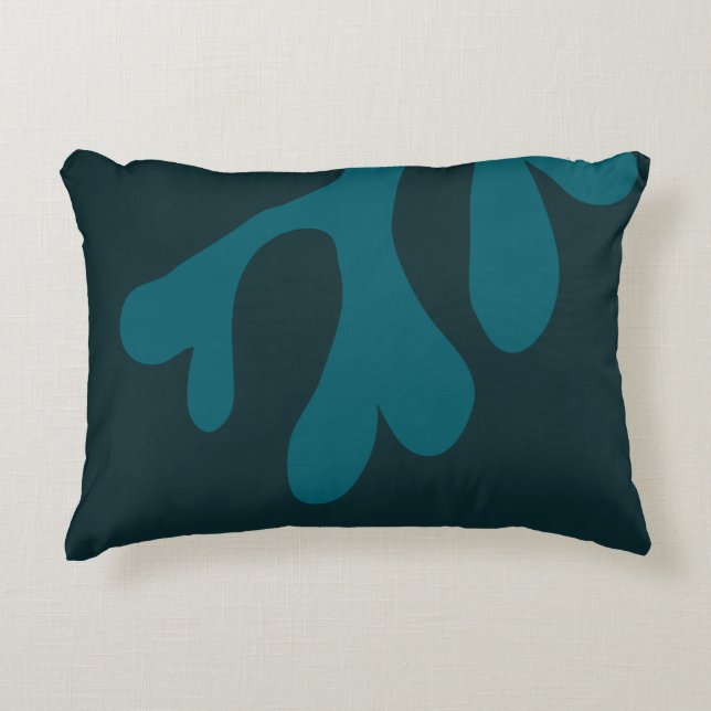 Hearts Blue Bio Modern Dekokissen (Vorderseite)