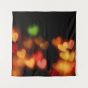 Hearts bokeh Fotografie Wandteppich