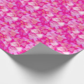 Hearts Bokeh Pattern Pink Geschenkpapier (Ecke)