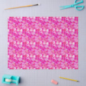 Hearts Bokeh Pattern Pink Seidenpapier (Basteln)