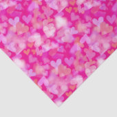 Hearts Bokeh Pattern Pink Seidenpapier (Detail)