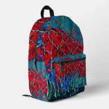 Hearts Book Bag Back Pack