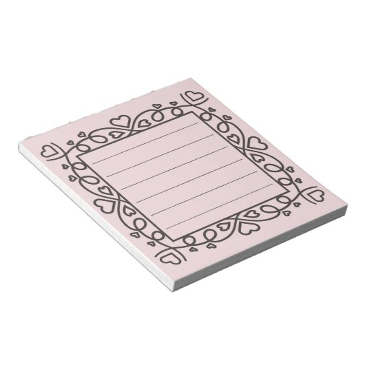 Hearts Border Notizblock (angewinkelt)