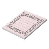 Hearts Border  Notizblock (Rotiert)