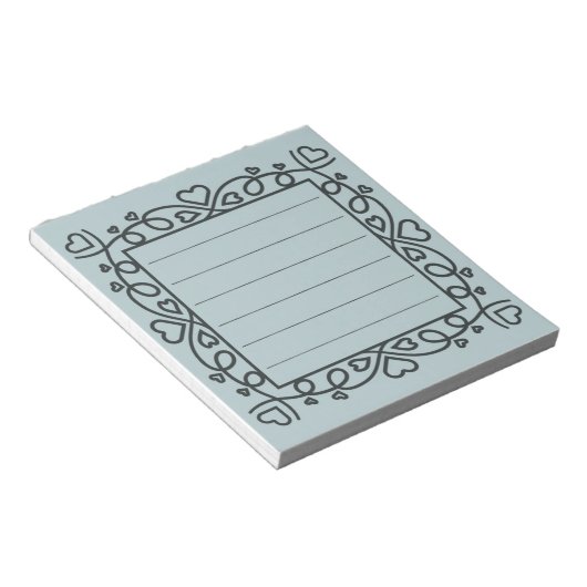 Hearts Border Notizblock (angewinkelt)