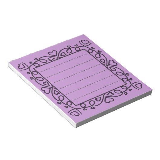 Hearts Border Notizblock (angewinkelt)