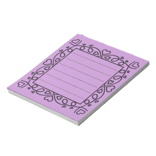 Hearts Border  Notizblock (Rotiert)