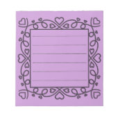 Hearts Border Notizblock (Vorderseite)