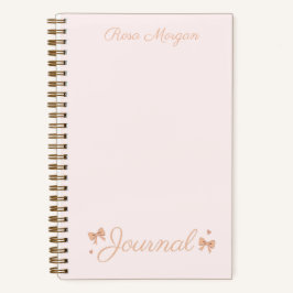 "Hearts & Bows" Coquette Journal Pink Notizblock