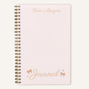 "Hearts & Bows" Coquette Journal Pink Notizblock
