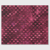 Hearts Bridal Marsala Glitzer Burgundy Glam Geschenkpapier (Flach)