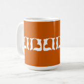 Hearts Burnt Orange und White Kaffeetasse (Vorderseite Links)