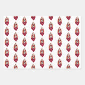 Hearts Cavalier Spaniel Dog Lover Valentines Gift Geschenkpapier Set (Vorderseite 3)