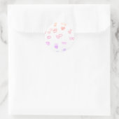 Hearts Classic Round Sticker (Tasche)