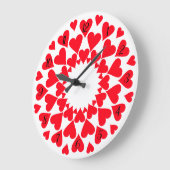 Hearts Clock Große Wanduhr (Winkel)