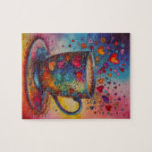 Hearts Coffee Tasse Puzzle (Horizontal)