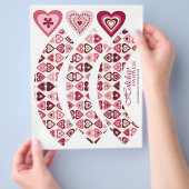 Hearts Confection Cupcake Wrapper Flyer (Hand)