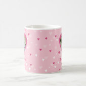 Hearts Couple Custom Foto Valentine Wedding Coffe Kaffeetasse (Mittel)