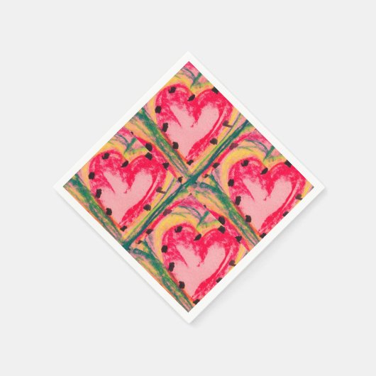 Hearts d'amour serviette (Ecke)