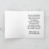 Hearts Daughter Husband Personalisierter Jahrestag Karte (Innenseite)