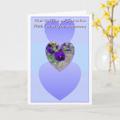 Hearts Daughter Husband Personalisierter Jahrestag Karte (Gelbe Blume)