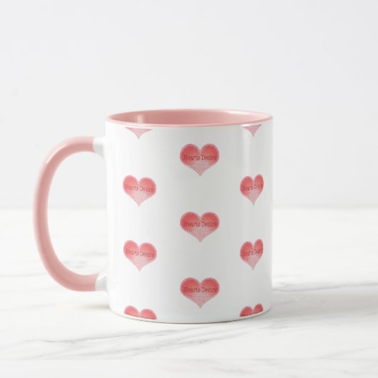 Hearts Desire Inspirational Words Art Heart Tasse (Links)