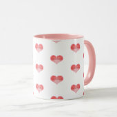 Hearts Desire Inspirational Words Art Heart Tasse (VorderseiteRechts)