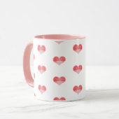 Hearts Desire Inspirational Words Art Heart Tasse (Vorderseite Links)