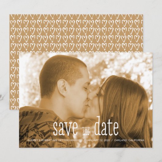 Hearts Desire Save the Date Einladung (Vorne/Hinten)