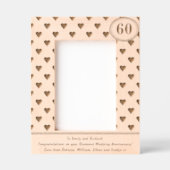 Hearts Diamond Wedding Jubiläum 60. Custom Geätzte Rahmen (Vorderseite)