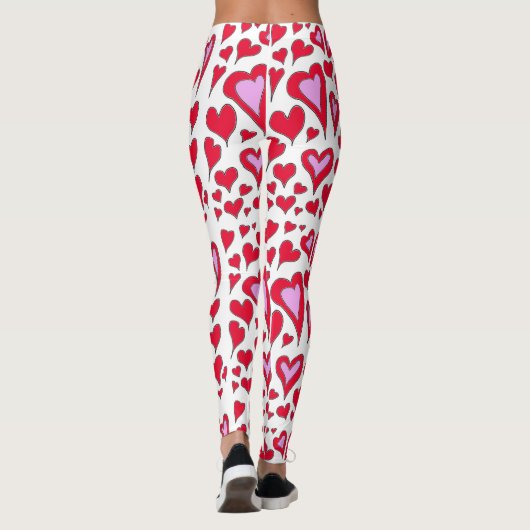 Hearts Drawing Leggings (Rückseite)