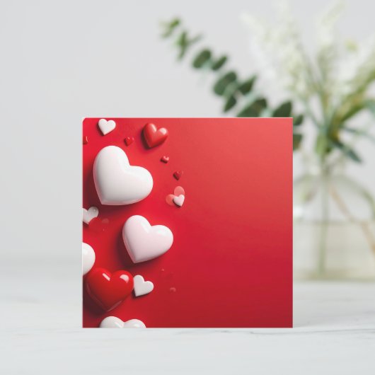 hearts einladung (Stehend Vorderseite)