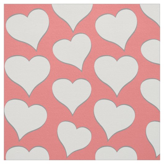 Hearts Fabric Pink Liebe Valentine Stoffe (Muster)