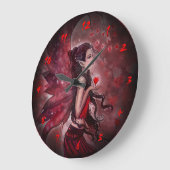 Hearts Fairy Fantasy Art Clock Große Wanduhr (Winkel)