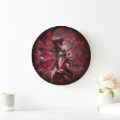 Hearts Fairy Fantasy Art Clock Große Wanduhr (Zuhause)