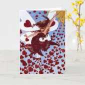 Hearts Fairy Karte (Gelbe Blume)