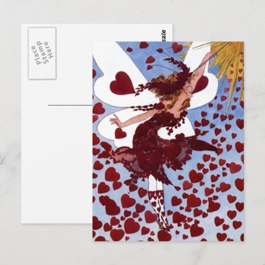Hearts Fairy Postkarte (Vorne/Hinten)