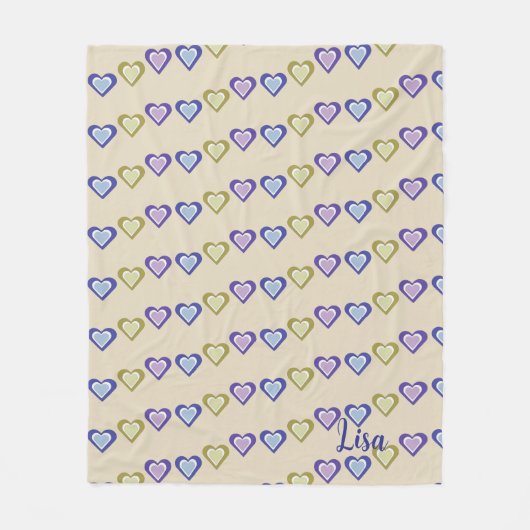 Hearts Fleecedecke (Vorderseite)