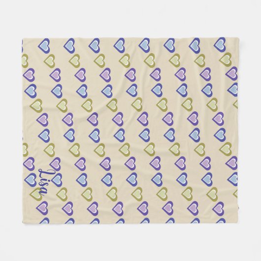 Hearts Fleecedecke (Vorderseite (Horizontal))